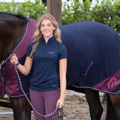 Couverture Polaire Harry's Horse Collection Denici Cavalli Maroon