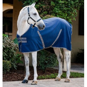 Chemise de Box Rambo Stable Sheet avec Doublure Gaufrée Marine/Grise - Horseware