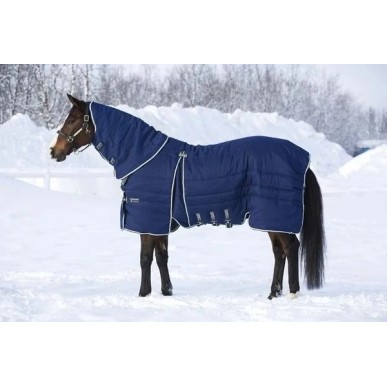 Couvre-Cou d'Écurie Rambo Optimo Stable 200g Marine - Horseware
