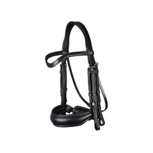 Dy'on - Bridons - Bridon muserolle combinée large noir