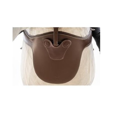 Sangle Bavette avec aiments HFI Evo cuir  marron
