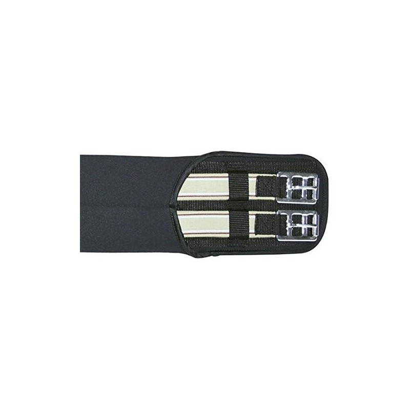 Sangle HKM Softoprène noir  avec élastique