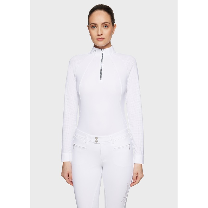 Polo de compétition Samshield Adeline Boreal Blanc Polo de compétition Samshield Adeline Boreal Blanc