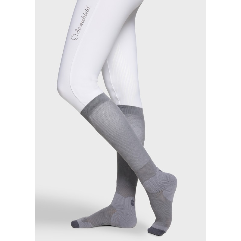Chaussettes Samshield Balzanes blason cristal Dusty Blue Chaussettes Samshield Balzanes blason cristal Dusty Blue