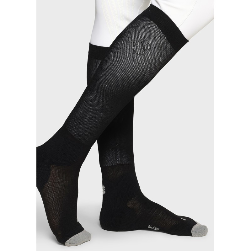 Chaussettes Samshield Balzanes blason cristal Noir