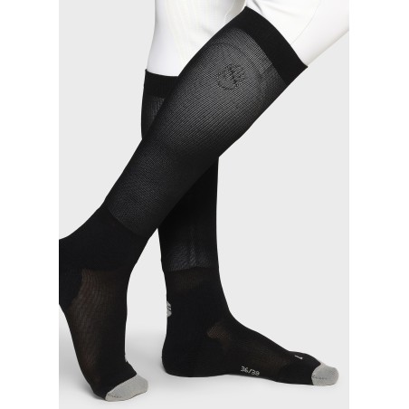 Chaussettes Samshield Balzanes blason cristal Noir