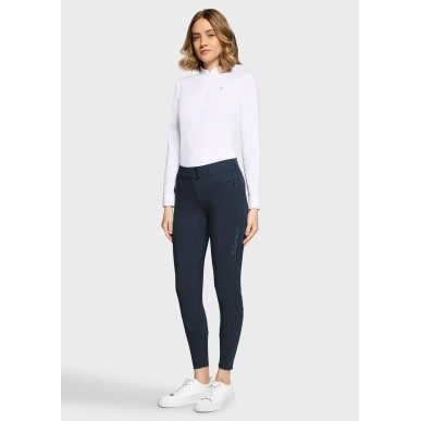 Pantalon Samshield Chloe metal dots knee grip Marine