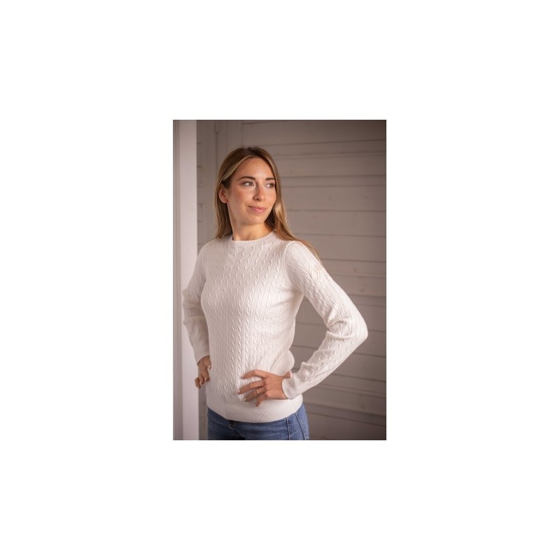 Pull "Virginia" Femme Blanc Ecru - Pénélope Pull "Virginia" Femme Blanc Ecru - Pénélope