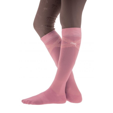 Chaussette femme d'équitation Gummy Pénélope Rose