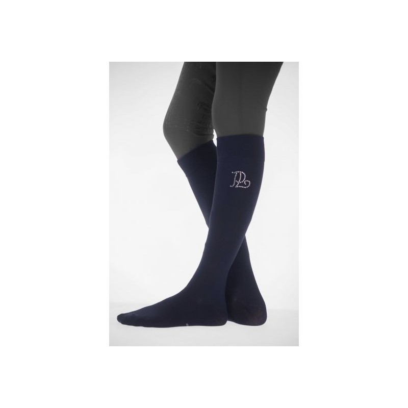 Chaussette d'équitation Luxe Strass Pénélope Bleu marine Chaussette d'équitation Luxe Strass Pénélope Bleu marine