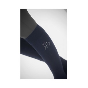 Chaussette d'équitation Luxe Strass Pénélope Bleu marine