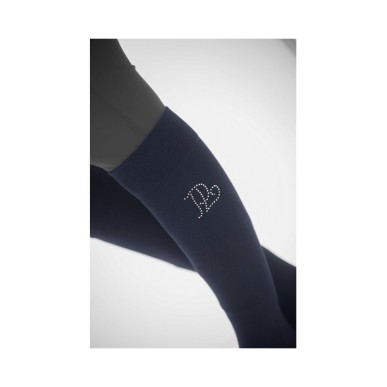 Chaussette d'équitation Luxe Strass Pénélope Bleu marine