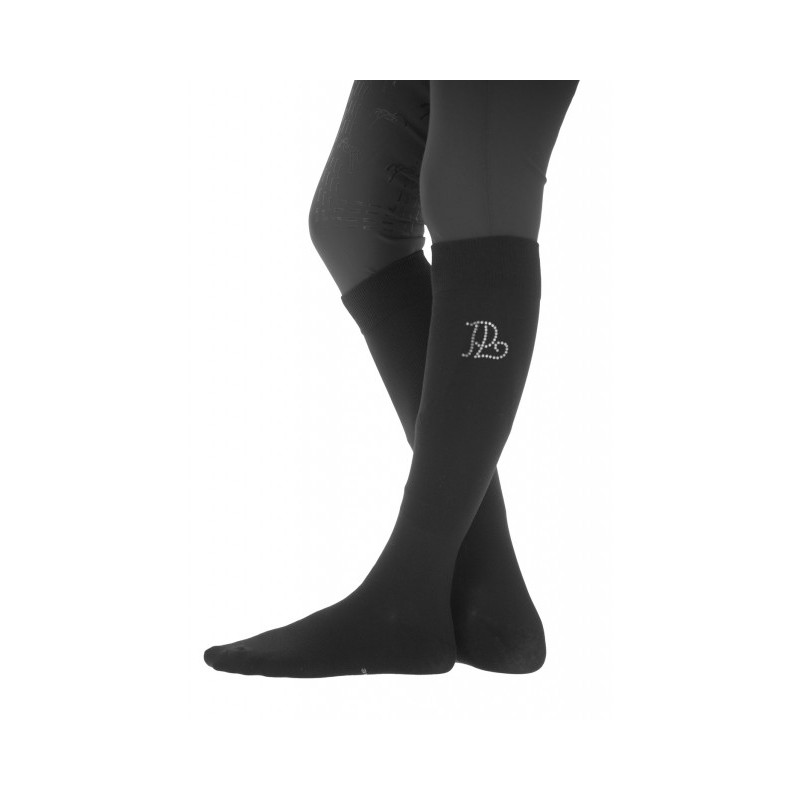 Chaussette d'équitation Luxe Strass Pénélope Noir