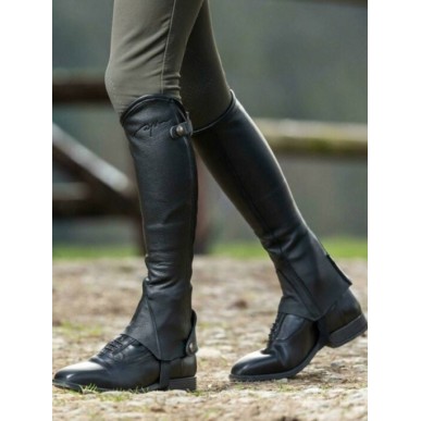 HALF Chaps ORIGINAL WITH ZIP LEATHER BLACK