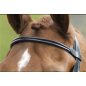 Frontal Dyon dressage double cuir rond - noir Frontal Dyon dressage double cuir rond - noir