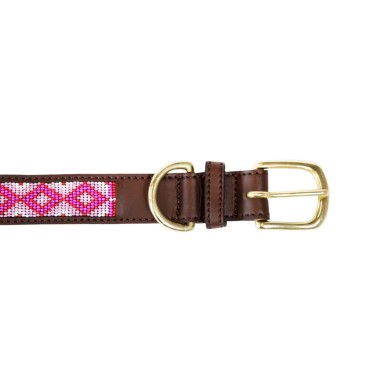 Collier Pour Chien Avec Perles Faites-main Kentucky Rose