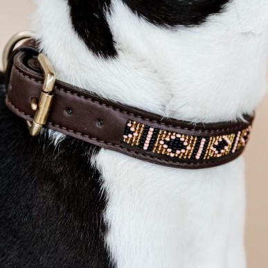 Collier Pour Chien Avec Perles Faites-main Kentucky Or