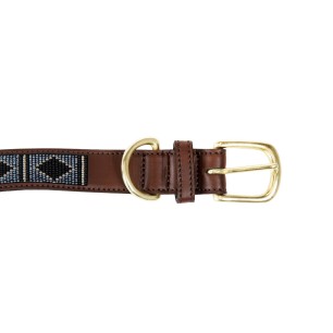 Collier Pour Chien Avec Perles Faites-main Kentucky Argent