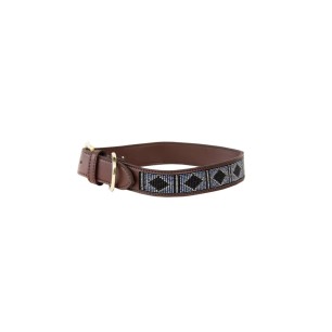 Collier Pour Chien Avec Perles Faites-main Kentucky Argent