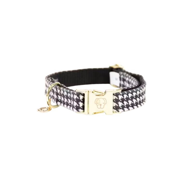 Collier Pour Chien Pied-de-Poule Kentucky Noir Collier Pour Chien Pied-de-Poule Kentucky Noir