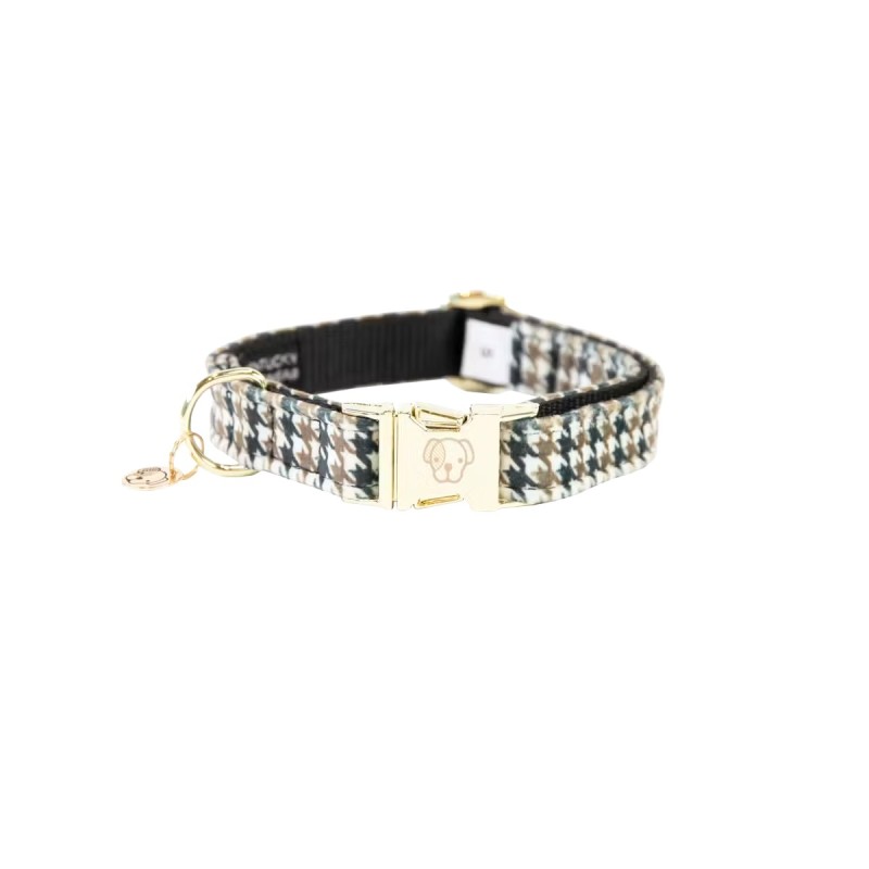 Collier Pour Chien Pied-de-Poule Kentucky Marron Collier Pour Chien Pied-de-Poule Kentucky Marron