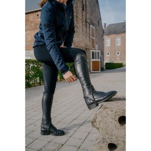 Mini chaps pour cavalière Dy'on en cuir Croco noir