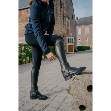 Mini chaps pour cavalière Dy'on en cuir Croco noir