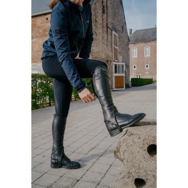 Mini chaps pour cavalière Dy'on en cuir Croco noir