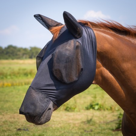 Masque anti-mouches Skinfit avec oreilles et naseaux Noir - Harry's Horse