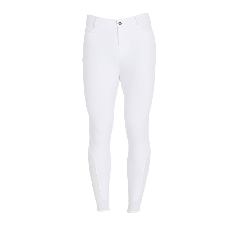 Pantalon homme slim fit grip Blanc - Equestro Pantalon homme slim fit grip Blanc - Equestro
