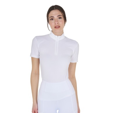Polo d'entraînement femme slim fit Blanc - Equestro