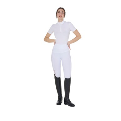 Polo d'entraînement femme slim fit Blanc - Equestro