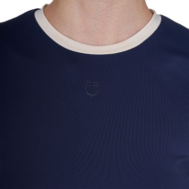 T-shirt crop femme marine - Equestro