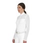 Polo concours femme manches longues blanc - Equestro Polo concours femme manches longues blanc - Equestro