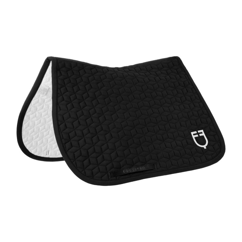 Tapis de selle saut Equestro matelassé en cube Noir Tapis de selle saut Equestro matelassé en cube Noir