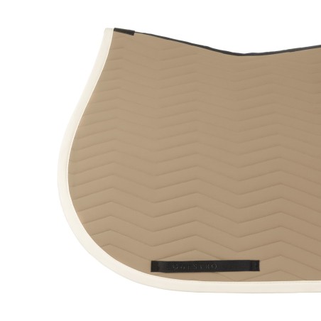Tapis de selle CSO Equestro Wave Quilting Marron clair
