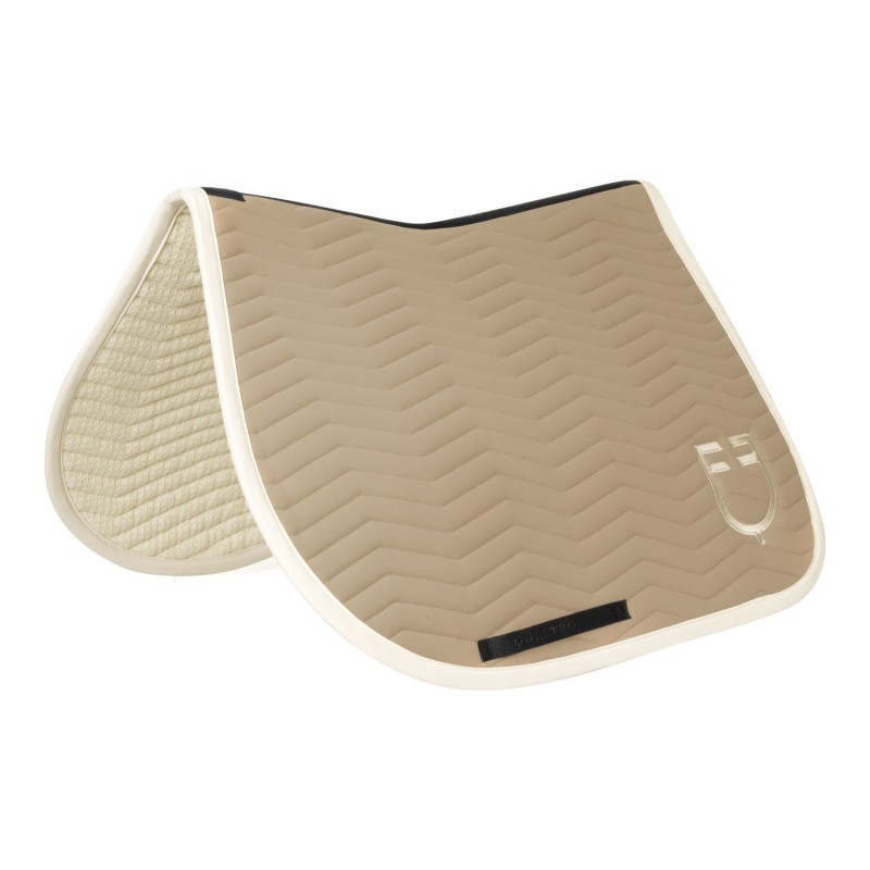 Tapis de selle CSO Equestro Wave Quilting Marron clair