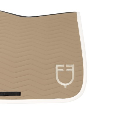 Tapis de selle CSO Equestro Wave Quilting Marron clair