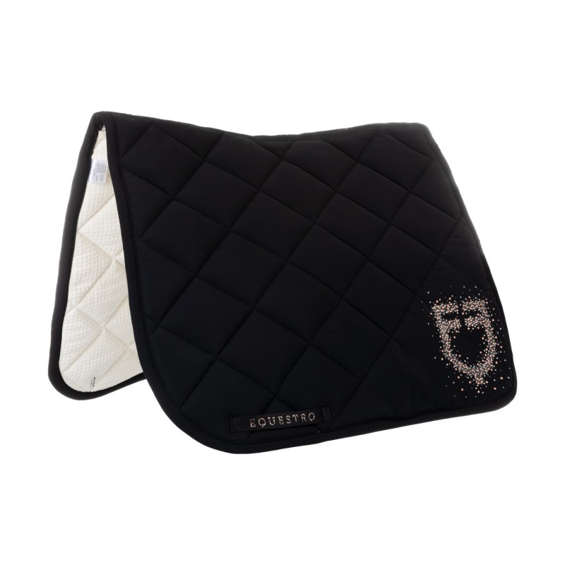 Tapis de dressage en tissu technique Noir - Equestro Tapis de dressage en tissu technique Noir - Equestro