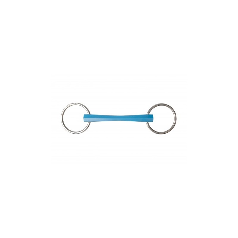 Mors Metalab à anneaux - Flexi droit bleu Mors Metalab à anneaux - Flexi droit bleu