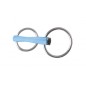 Mors Metalab à anneaux - Flexi droit bleu Mors Metalab à anneaux - Flexi droit bleu