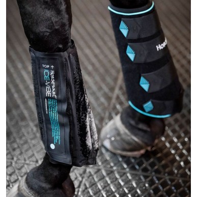 Guêtres Ice-Vibe Horseware Noir/Aqua