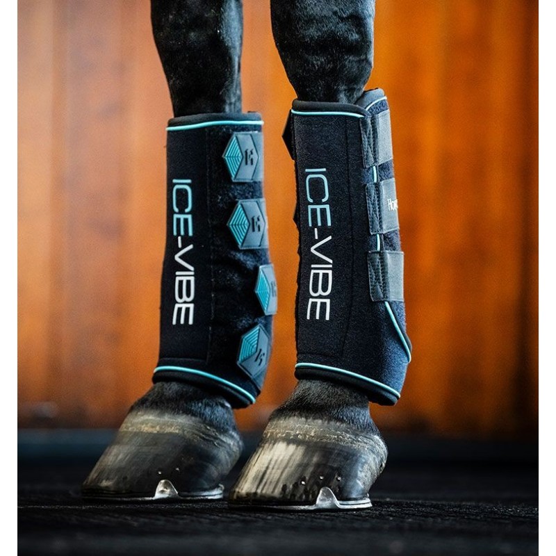 Guêtres Ice-Vibe Horseware Noir/Aqua Guêtres Ice-Vibe Horseware Noir/Aqua