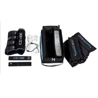 Guêtres Ice-Vibe Horseware Noir/Aqua