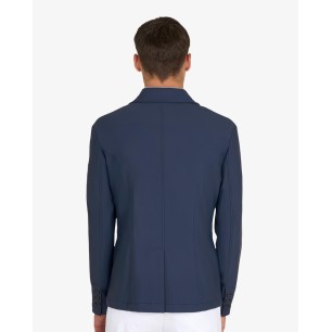 Veste de concours Equestro Girasol pour homme avec logo en relief - Marine