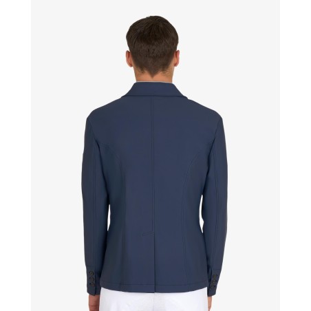 Veste de concours Equestro Girasol pour homme avec logo en relief - Marine