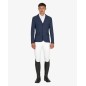 Veste de concours Equestro Girasol pour homme avec logo en relief - Marine Veste de concours Equestro Girasol pour homme avec logo en relief - Marine