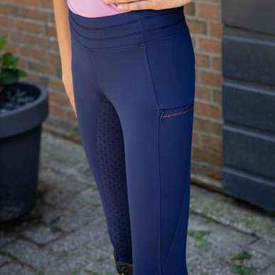 Legging d'équitation Equitights Purple passion Full Grip marine Femme - Harry's Horse