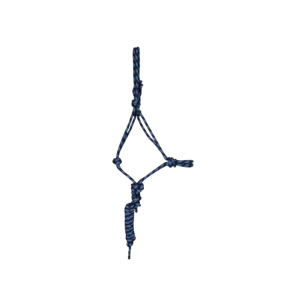 Licol éthologique + longe en corde nouée TdeT Bleu ciel/marine