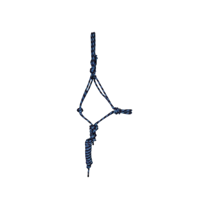 Licol éthologique + longe en corde nouée TdeT Bleu ciel/marine Licol éthologique + longe en corde nouée TdeT Bleu ciel/marine